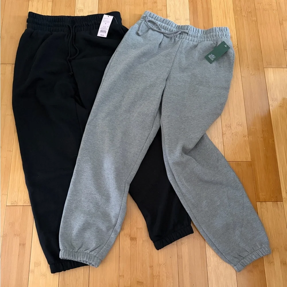 NWTs 2 Pairs Target Wild Fable Sweatpants. Black and Gray both size medium - Picture 1 of 3